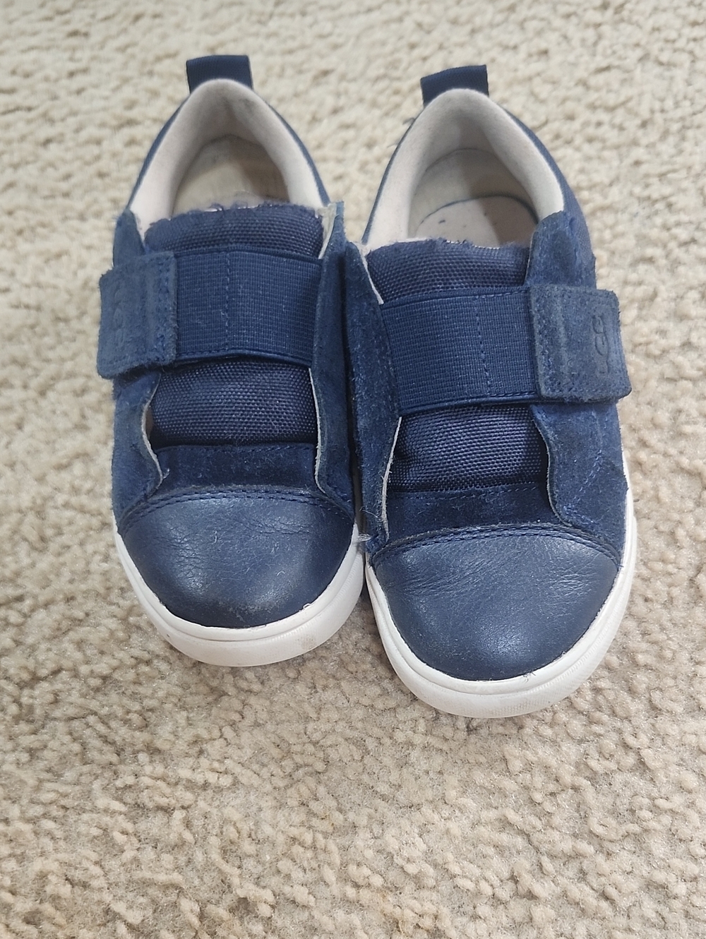 UGG Navy Velcro Kids Sneakers